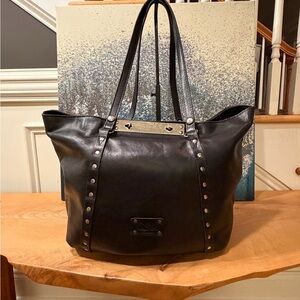 Patricia Nash Benvenuto Tote in Black Leather